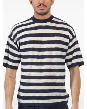 Atomo Factory Striped T-Shirt - Blue
