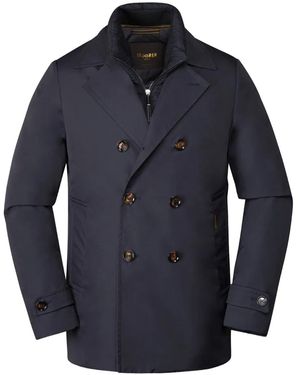Moorer Bolgi Double-Breasted Jacket - Blue