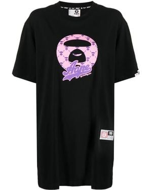 A Bathing Ape Graphic-Print Jersey T-Shirt - Black