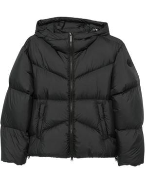 Colmar Quilted Hooded Jacket - Black