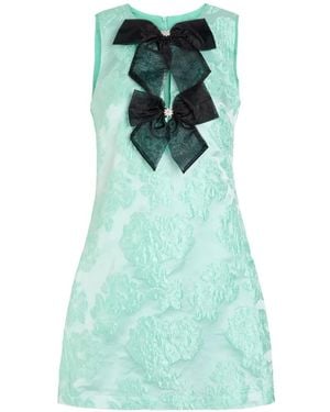 Sister Jane Waters Edge Bow-Appliquéd Mini Dress - Green