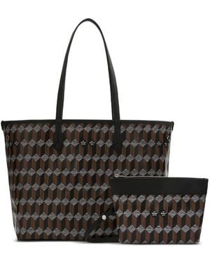 AU DEPART No.47 Geometric Pattern Tote Bag - Black