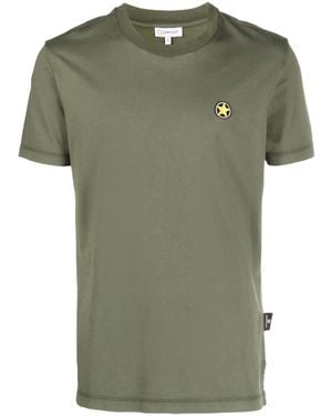 Star Point Logo-Patch Cotton T-Shirt - Green