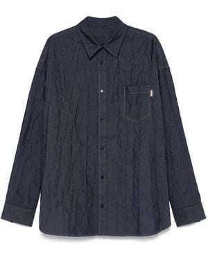 Juun.J Crease-Effect Shirt - Blue