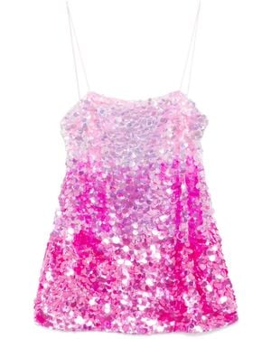 retroféte Sequin-Embellished Mini Dress - Pink