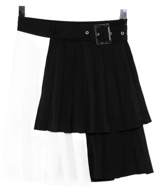KARL LAGERFELD Asymmetrical Pleated Skirt - Black