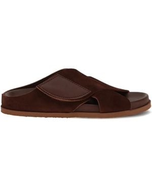 Pedro Garcia Danai Cross-Strap Sandals - Brown