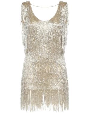 Galia Lahav Daisy Fringe-Detail Bead-Embellished Dress - White