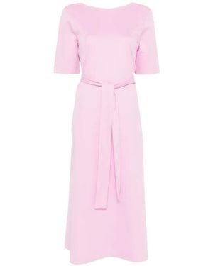 Psophia Tie-Belt Dress - Pink