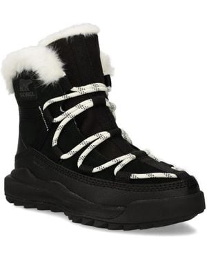 Sorel Botas de piel artificial con cordones - Negro