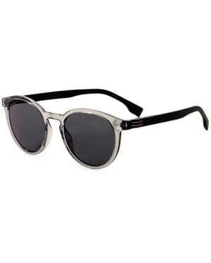 BOSS Round-Frame Sunglasses - Grey