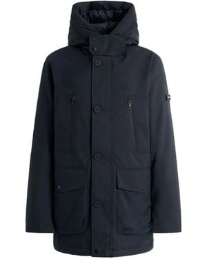 Bally Hooded Flap-Pocket Parka - Blue