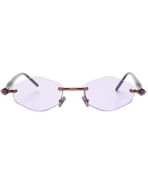Kuboraum Geometric-Frame Sunglasses - Metallic