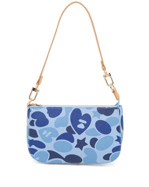 AAPE BY A BATHING AP Abc Camo Shoulder Bag - Blue