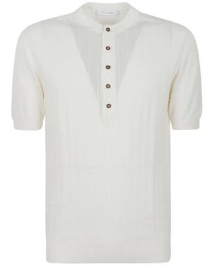 Cruciani Pull Boutonné En Maille Ajourée - Blanc