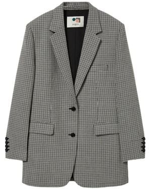 Ports 1961 Check Wool Blazer - Grey