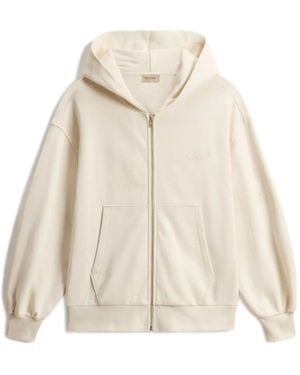 Woolrich Zip-Up Hoodie - Natural