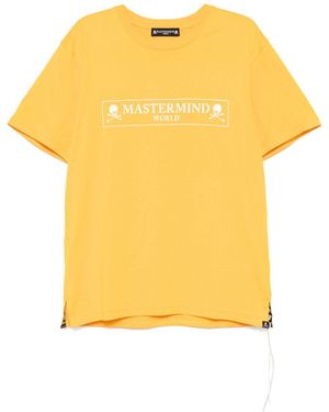 MASTERMIND WORLD Logo-Printed T-Shirt - Yellow