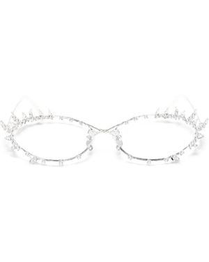 YVMIN Lunettes De Soleil À Monture Papillon - White