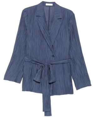 JOSEPH Blazer Met Gekreukte Afwerking En Ceintuur - Blauw