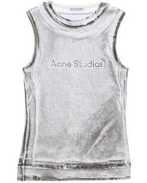 Acne Studios Layered Logo Tank Top - Grey