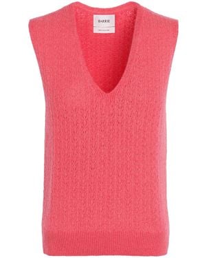 Barrie V-Neck Cashmere Top - Pink