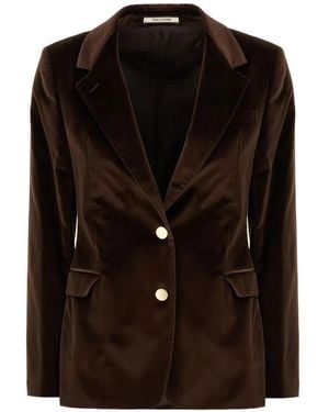 Tagliatore Blazer Met Fluwelen-Effect - Zwart