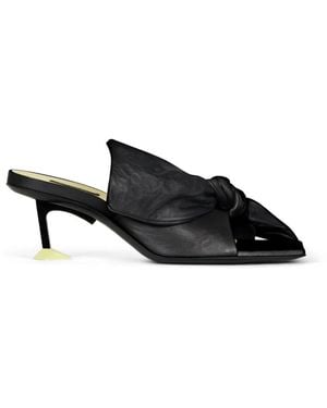 Givenchy Sandales Boudoir À Bout Carré Et Détail De Nœud - Black