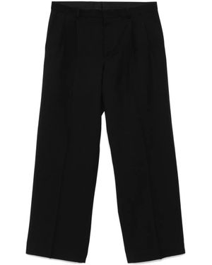 sunflower Wide-Leg Pleated Trousers - Black