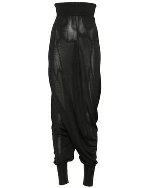 Paloma Wool Fine-Knit Drop-Crotch Trousers - Black