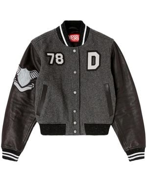 DIESEL L-Real-Cp Phoenix-Embroidered Jacket - Black
