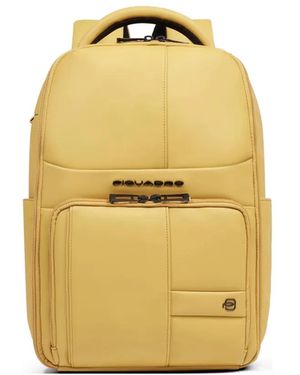 Piquadro Water-Resistant Laptop Backpack - Yellow