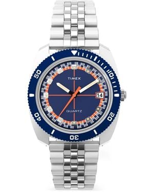 Timex Q 1971 Velocity 36Mm Watch - Blue