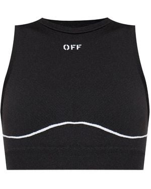 Off-White c/o Virgil Abloh Seamless Curved-Hem Top - Black