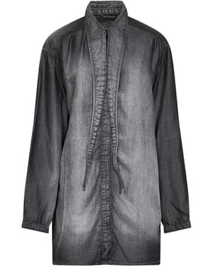 DIESEL Scarf-Collar Dégradé Shirt - Grey