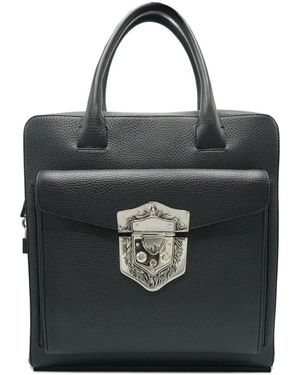 Tardini Logo-Detail Business Bag - Black