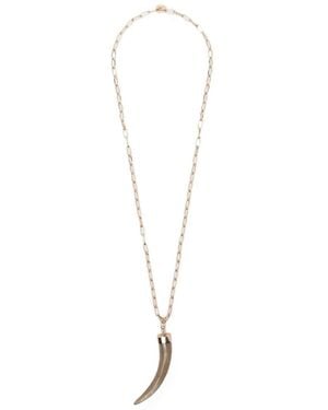 Liviana Conti Venus Horn-Pendant Necklace - White
