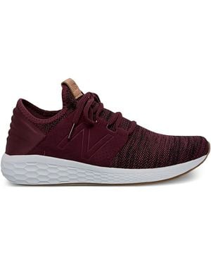 New Balance Fresh Foam Cruz "Burgundy" Sneakers - Lila