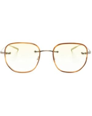 Barton Perreira Tyrone Tortoiseshell Square-Frame Sunglasses - Natural