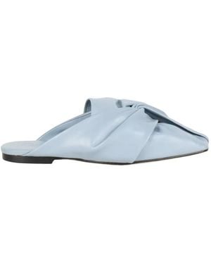 JVAM Twisted Square-Toe Mules - Blue