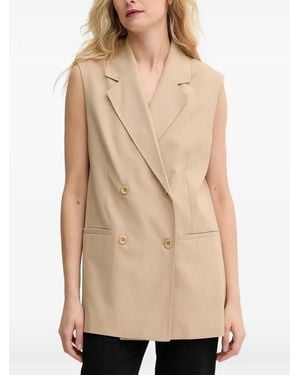 Mos Mosh Mmphiline Roy Double-Breasted Waistcoat - Natural