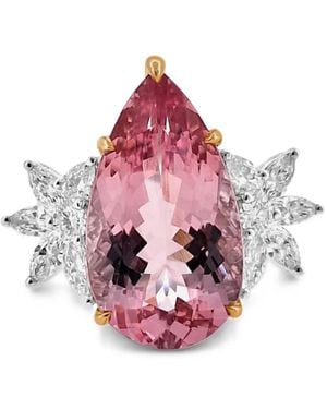 HYT Jewelry Anello Decorato Con Morganite E Diamanti - Rosa