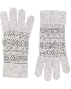Eleventy Handschuhe Aus Kaschmir Mit Fair-Isle-Muster - Weiß