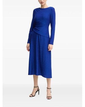 Joseph Ribkoff Long-sleeve draped midi dress - Blau