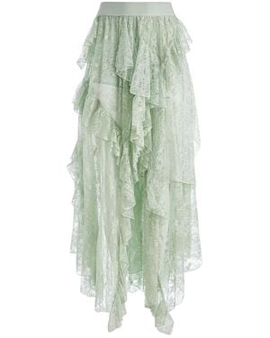 Alice + Olivia Karys Mixed Media Skirt - Green