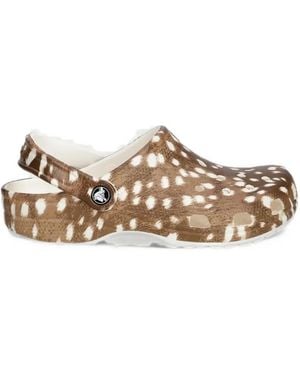 Crocs™ Classic Pop Animal-Print Slingback Mules - White