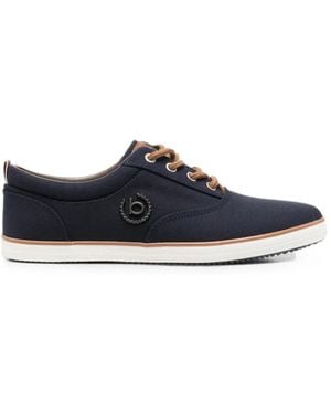 Bugatti Logo-Plaque Lace-Up Sneakers - Blue