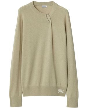 Burberry Paperclip-Detail Cashmere Jumper - Green