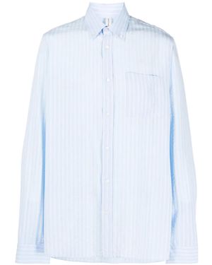 Another Aspect 1.0 Stripe-Pattern Shirt - Blue