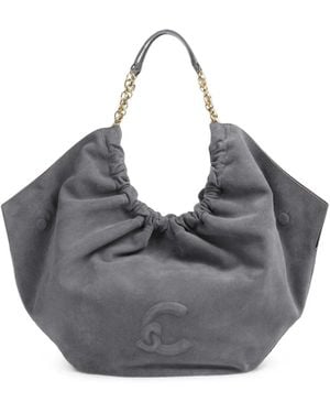 Coccinelle Sac À Main En Daim À Logo Embossé - Grey